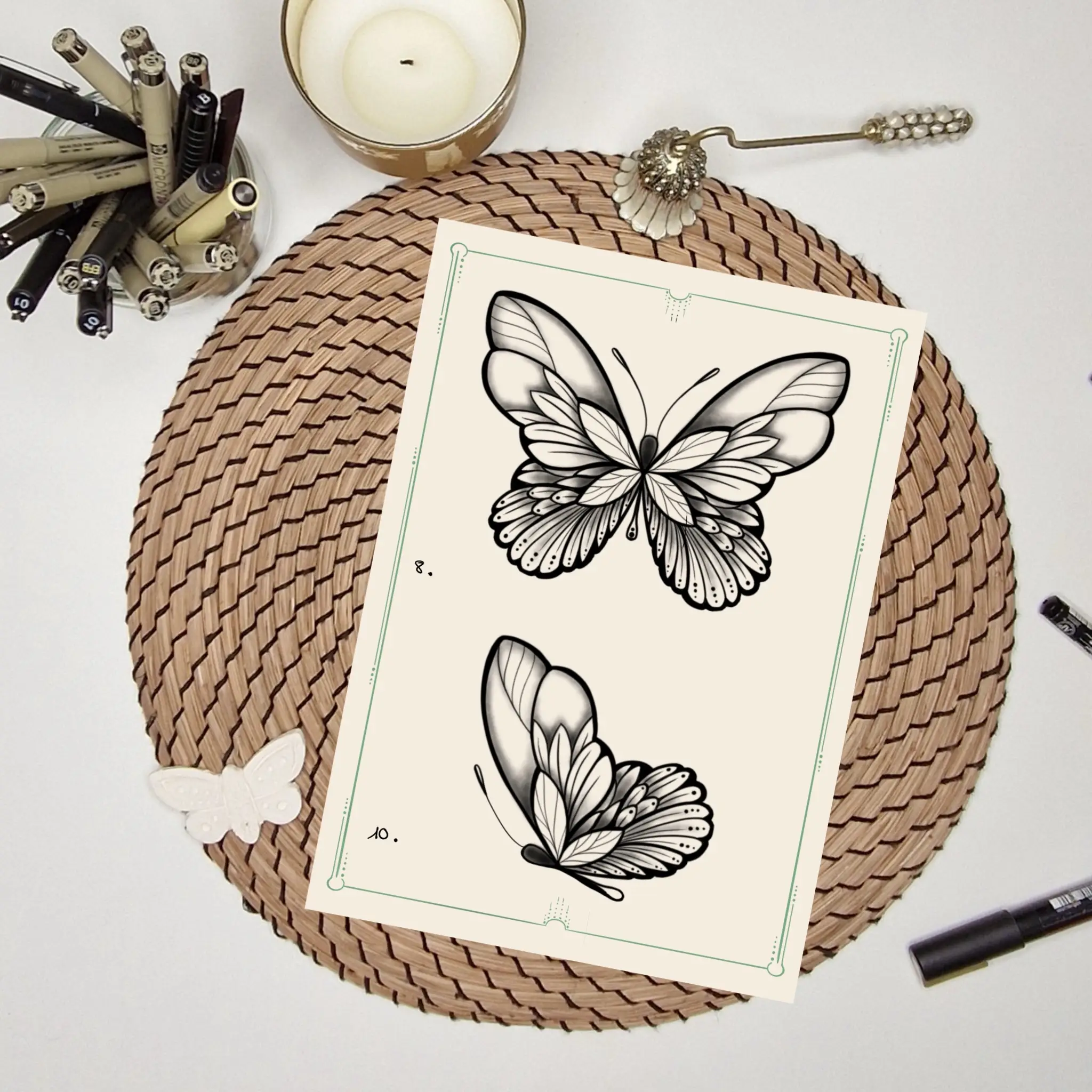 Illustration de papillons.